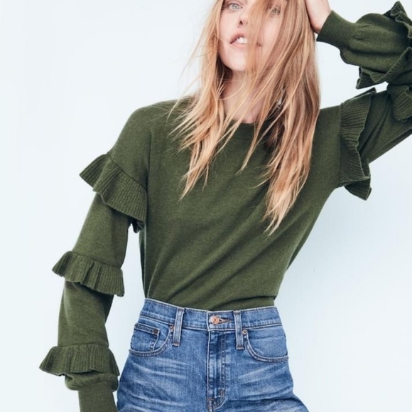 J. Crew Sweaters - J.Crew Ruffle sleeve sweater